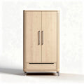 Armoire en bois clair avec deux portes et un tiroir dimensions 80 x 40 x 180cm