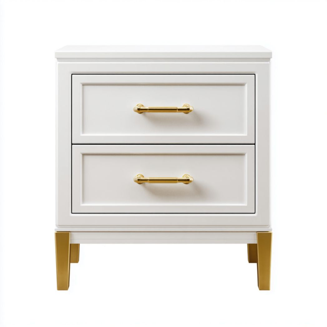 Table de chevet en bois clair avec deux tiroirs dimensions 40 x 50 x 45cm
