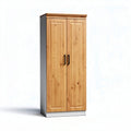 Armoire en bois de pin avec deux portes mesurant 180 x 80 x 40cm